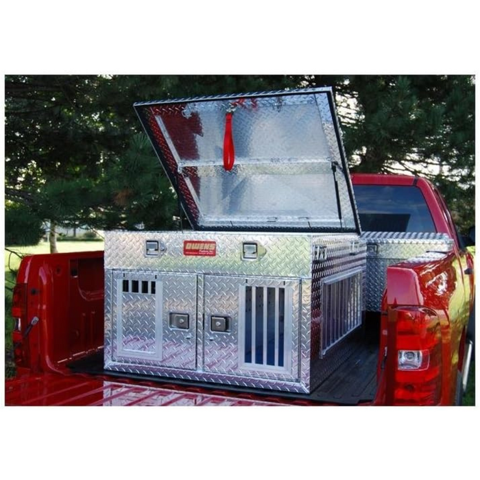 Owens Dog Box 55006 - Hunter Series Double Compartment with Top Storage