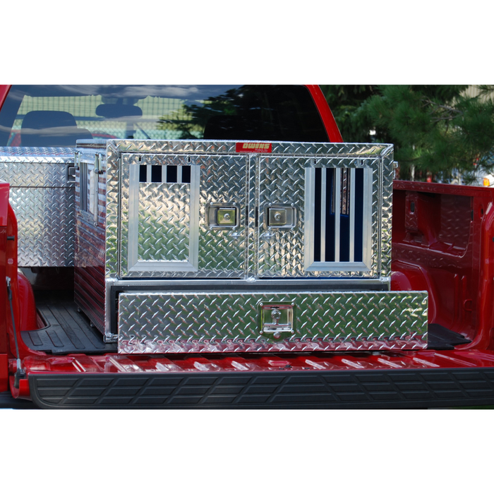 Owens Dog Box 55020W - Pro Hunter Series Double Compartment with Bottom Drawer