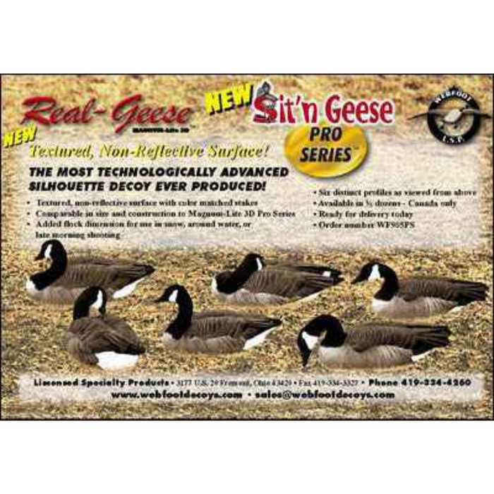 Real-Geese Pro Series Sit'n Geese Canada Goose Decoys - Silhouette Goose Decoys