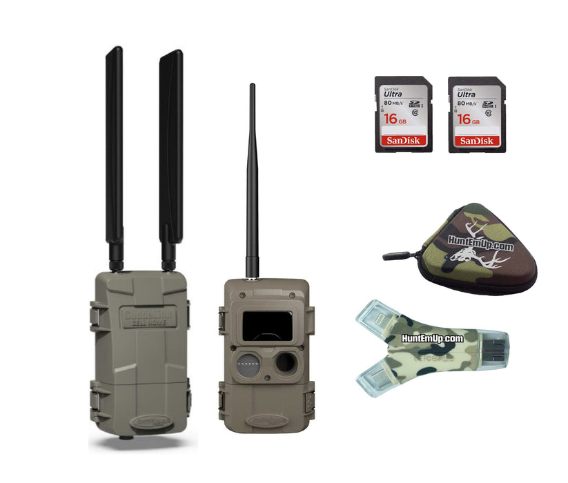 Cuddeback CuddeLink Cell Home and IR Camera Bundle (LL-2A): 16GB SD Cards + SD Card Reader + Case