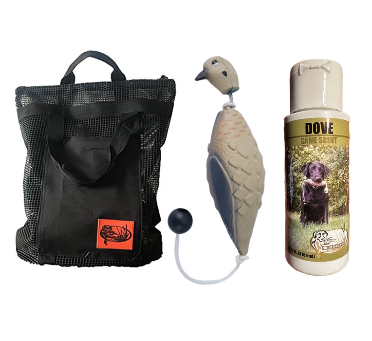 HuntEmUp Ultimate Dove Dog Training Scent with Dove Dummy - Scent Training Bundle