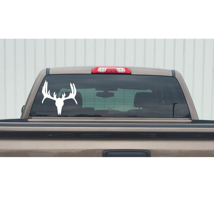 Dead Head Whitetail Deer Hunting Decal – Large Whitetail Deer Dead Head Sticker – 1112