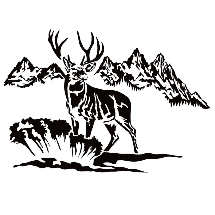 Deer Hunting Scene Decal – Deer Hunting Scene Sticker – 1203