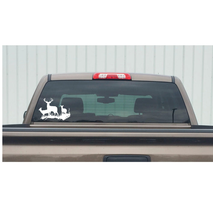 Buck and Does Scene Deer Hunting Decal – Buck and Does Deer Hunting Sticker -1210