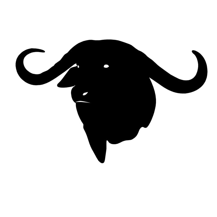 Cape Buffalo Head Decal – African Plains Game Decal – 1249