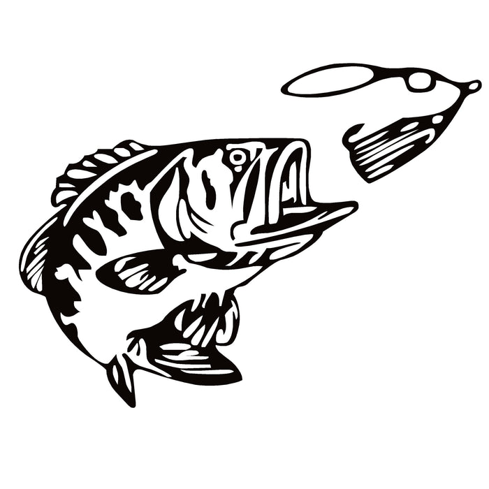 Bass and Spinner Decal – Bass Fishing Sticker – 1255