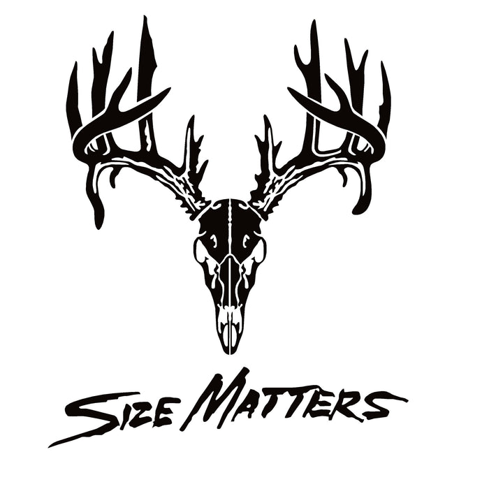 Size Matters Deer Skull Antler Decal – Dead Head Decal – 1258