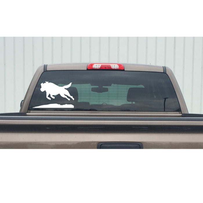 Leaping Retriever Dog Decal – Leaping Retriever Dog Sticker – 1275