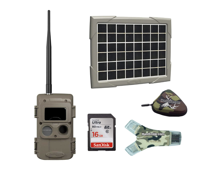 Cuddeback IR LL-2A Camera Bundle: Cuddelink IR LL-2A Camera + PW-003 Sun and Shade Solar Power Bank + 16 GB SD + Card Reader + Case