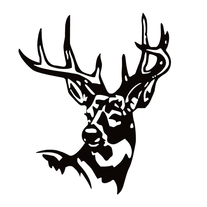 Deer Buck Head Window Decal – Deer Head Window Sticker – 1290