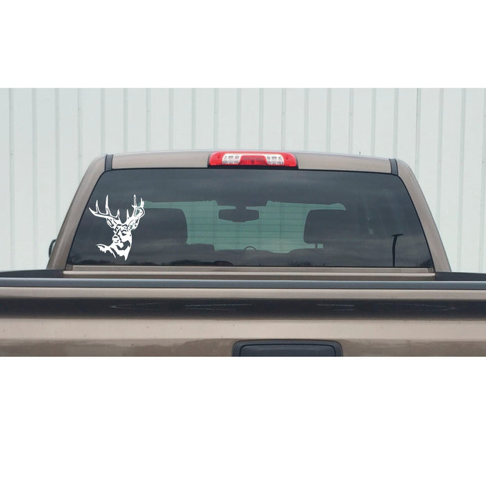 Deer Buck Head Window Decal – Deer Head Window Sticker – 1290