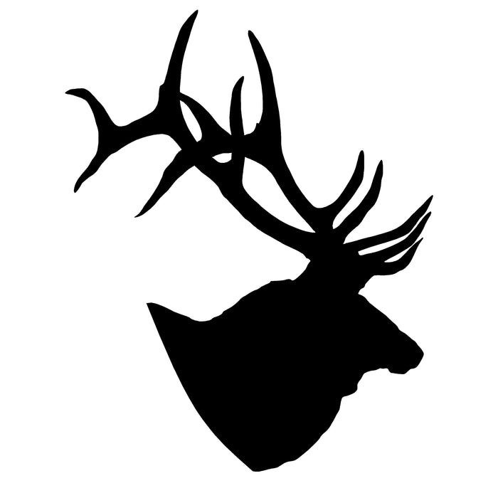 Bull Elk Head Profile Decal – Elk Decal Elk Sticker – 1307