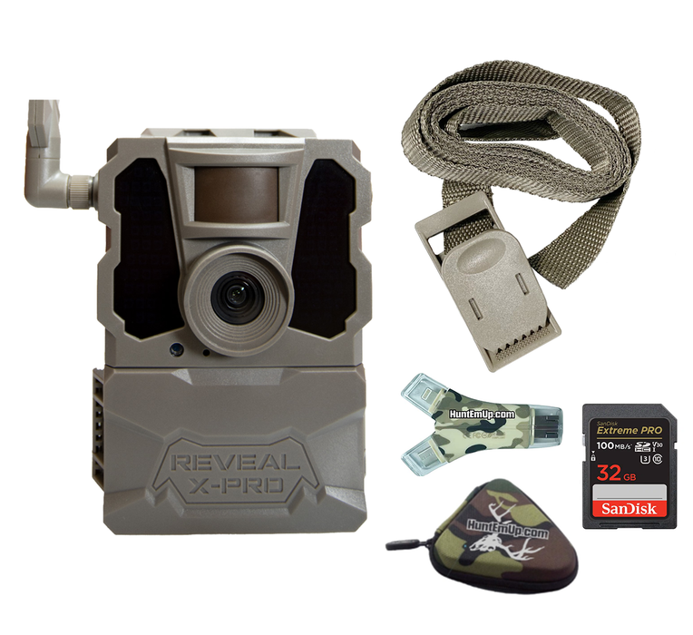 Tactacam REVEAL X-Pro Trail Camera - with Strap and Buckle - and SD Card with Reader