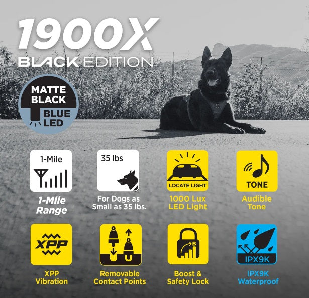 Dogtra 1900X Black Edition Collar - Ultimate Training Solution for Your Dog