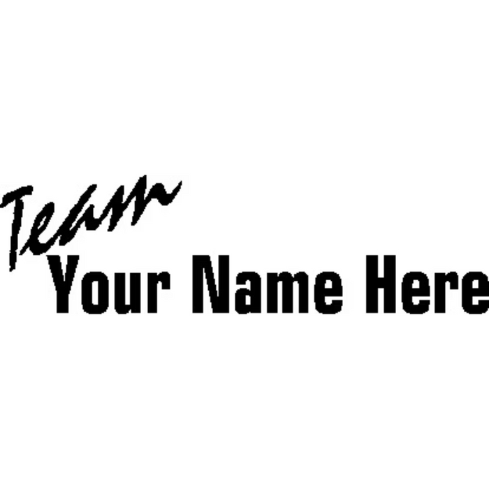 Team Name Graphics Team Name Custom Decal | Personalized Team Spirit Stickers — HuntEmUp