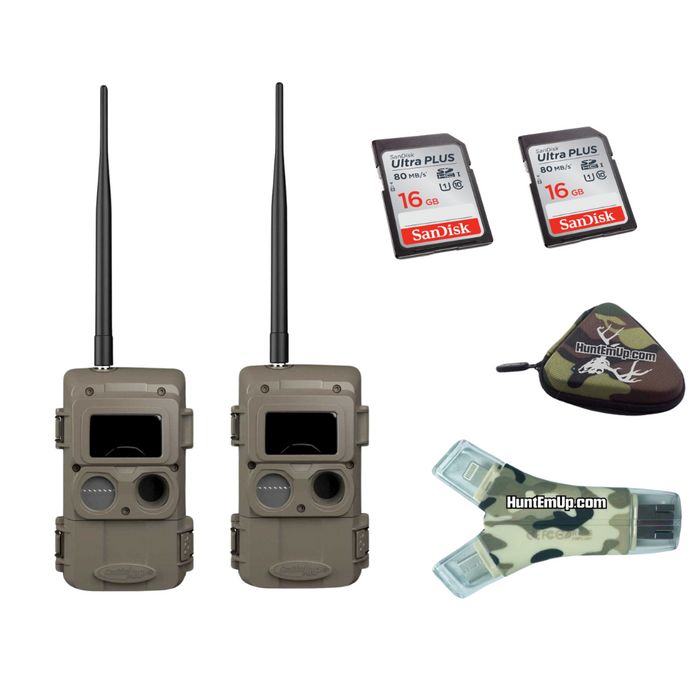 Cuddeback Bundle - 2 x IR LL-2A Cameras & 16 GB SD cards w/ SD card reader