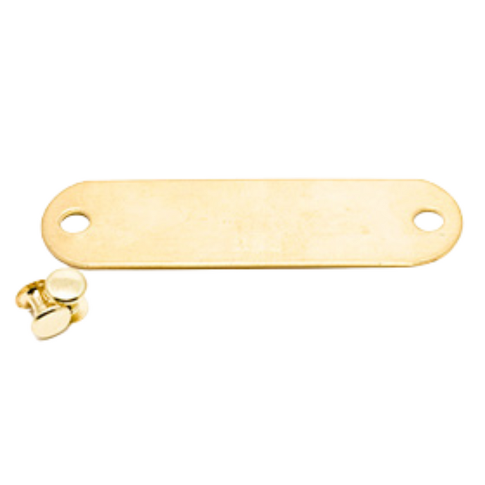 Engraved Brass Rivet Tag - Engraved Rivet Pet Tag