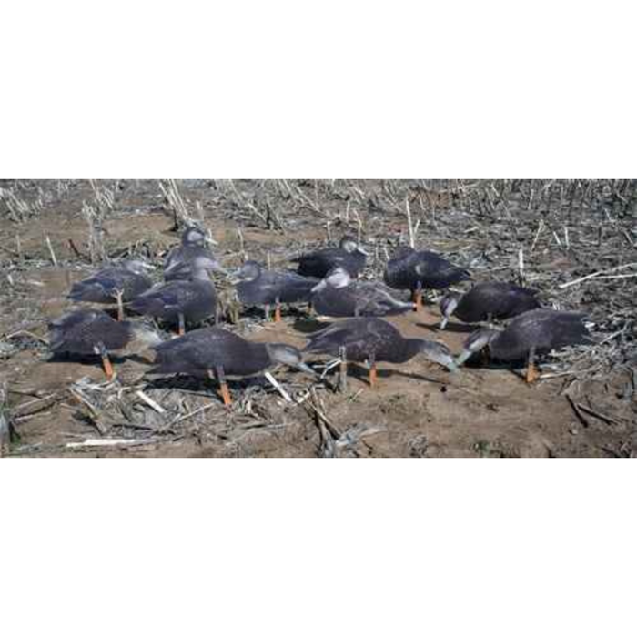 Real-Geese Pro Series II Black Duck Decoys - Silhouette Mallard Decoys