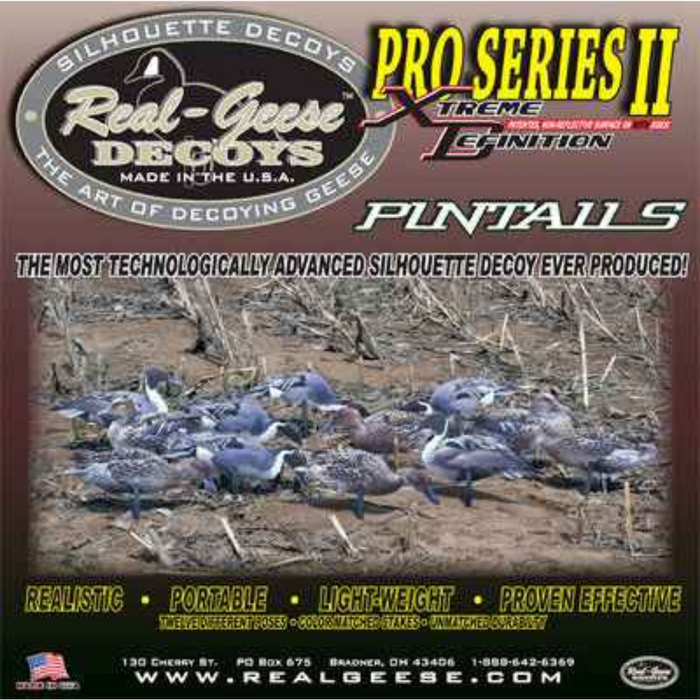 Real-Geese Pro Series II Pintail Duck Decoys - Silhouette Pintail Decoys