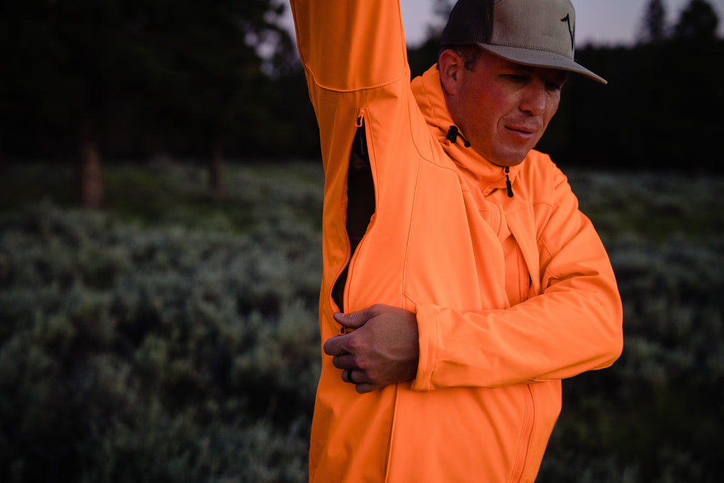 Ridgerunner Softshell Hunting Jacket | Quiet Insulated Blaze Orange Jacket