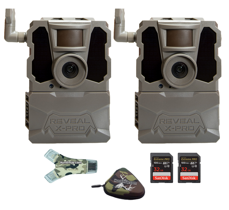 Tactacam REVEAL X-Pro Trail Cameras 2pc with SD Card and Reader