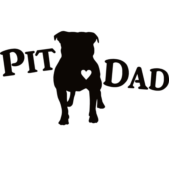 Pit Dad Pitbull Dog Heartbeat Decal Sticker – 7203