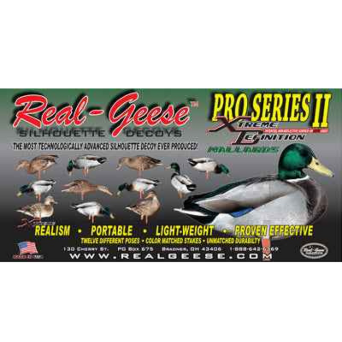 Real-Geese Pro Series II Mallard Duck Decoys - Silhouette Mallard Decoys