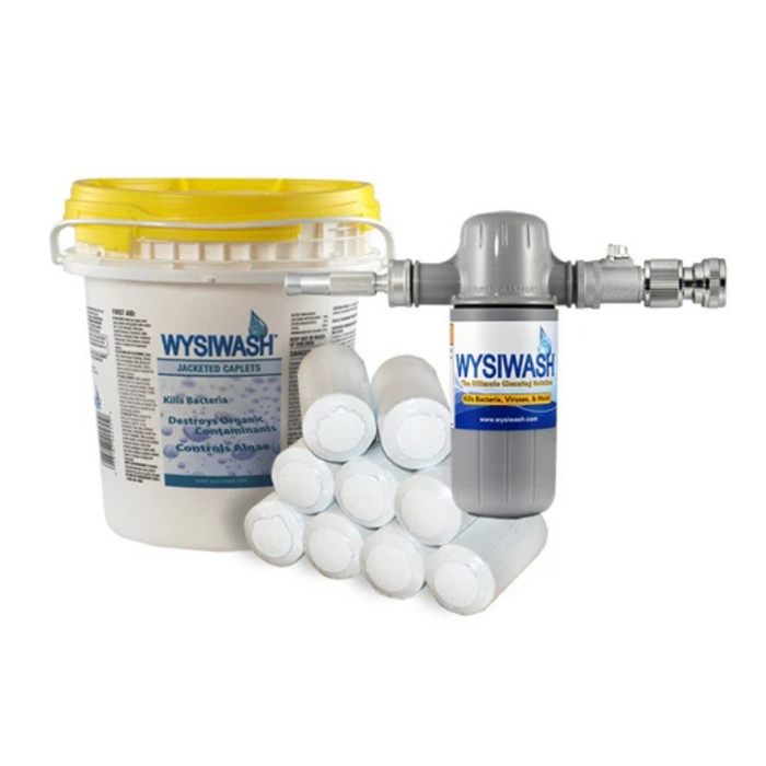 Wysiwash Sanitizing Sprayer System - Wysiwash Sanitizer-V and 9-Pack of Jacketed Caplets