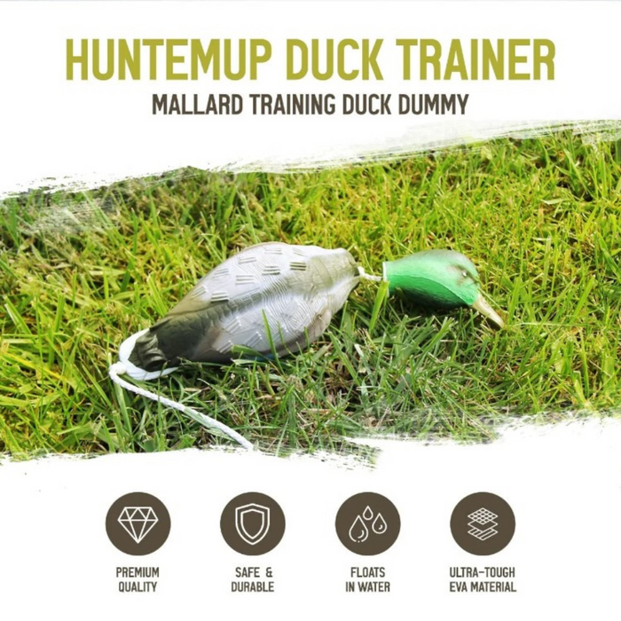 HuntEmUp Premium Duck Dog Training Dummy Retrieving Dog Duck Bumper Retriever Fowl Dead Mallard