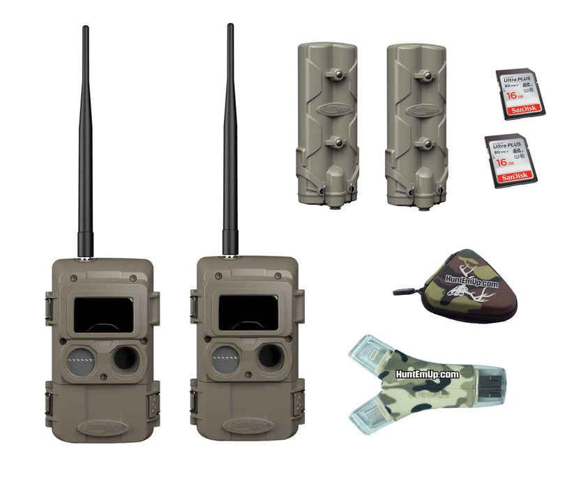 Cuddeback Package - 2x IR LL-2A cameras, 2x PW-001 Power Banks, & 16 GB SD Cards