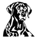 Detail of Lab Dog, Head Decal