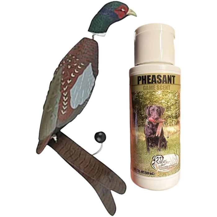 HuntEmUp Ultimate Pheasant Hunting Training Scent - Pheasant Dog Training Scent with Realistic Pheasant Dummy Included for Effective Bird Dog Training