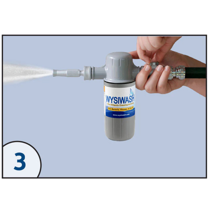 Wysiwash Sanitizing Sprayer System - Wysiwash Sanitizer-V and 9-Pack of Jacketed Caplets