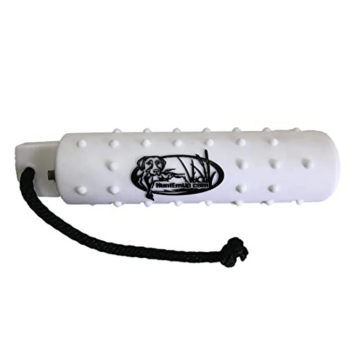 HuntEmUp Large Plastic Dog Training Bumper with Throw Rope and Air Valve White 6pc