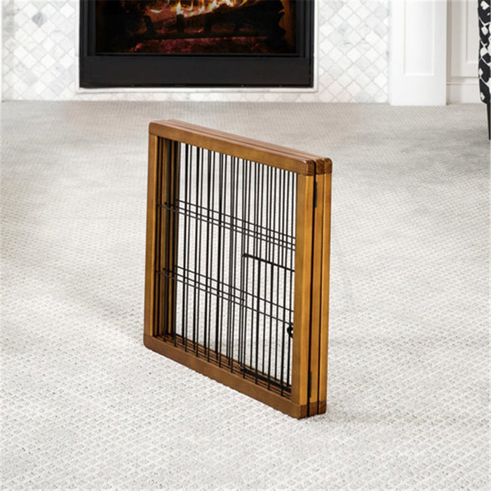 Carlson Small Breed 3-Panel Wood Freestanding Gate