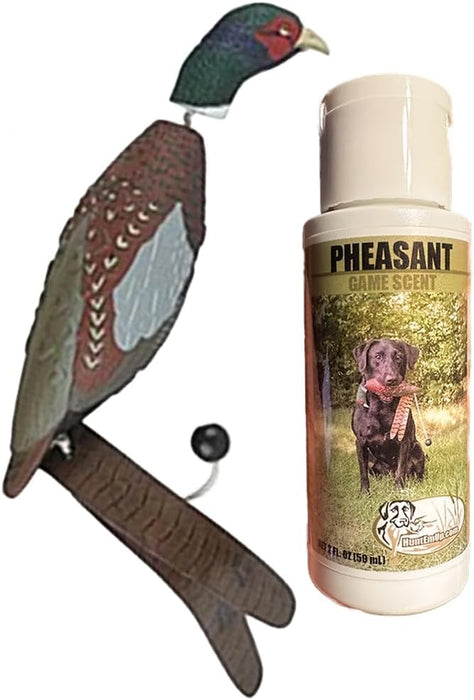 HuntEmUp Ultimate Pheasant Hunting Training Scent - Pheasant Dog Training Scent with Realistic Pheasant Dummy Included for Effective Bird Dog Training