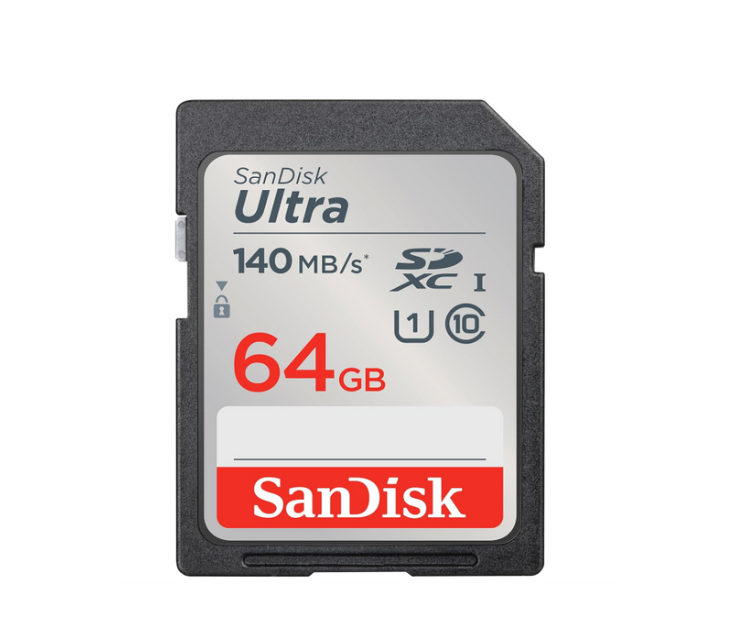64GB Sandisk Ultra SDXC Memory Card UHS-I for Fast, Reliable Storage