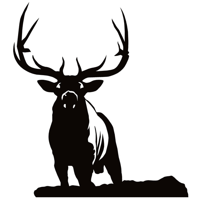 Bull Elk Standing Hunting Decal – Bull Elk Standing Hunting Sticker – 7107