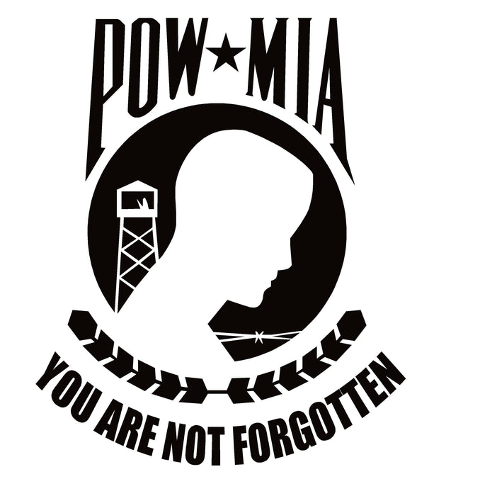 POW MIA You Are Not Forgotten Decal – POW MIA You Are Not Forgotten Sticker – 7124