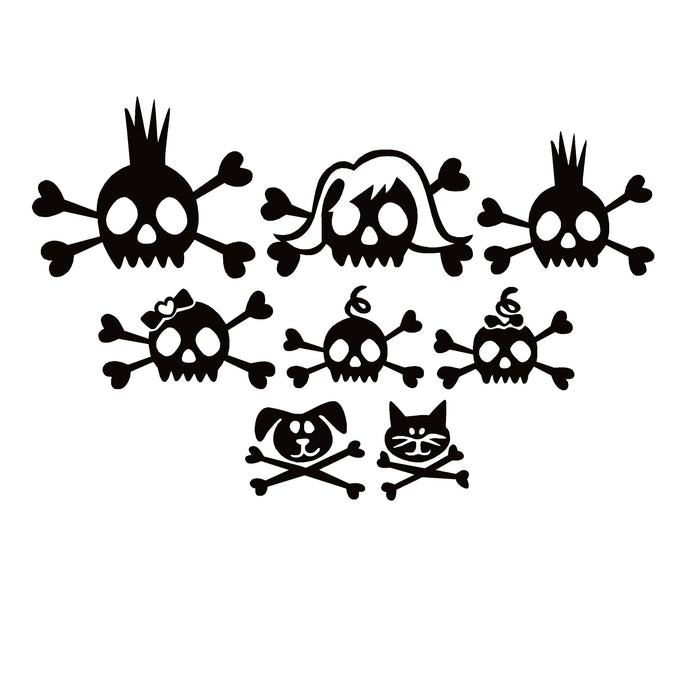 Pirate Family Dog and Cat Decal-Pirate Family Dog and Cat Sticker – 7151