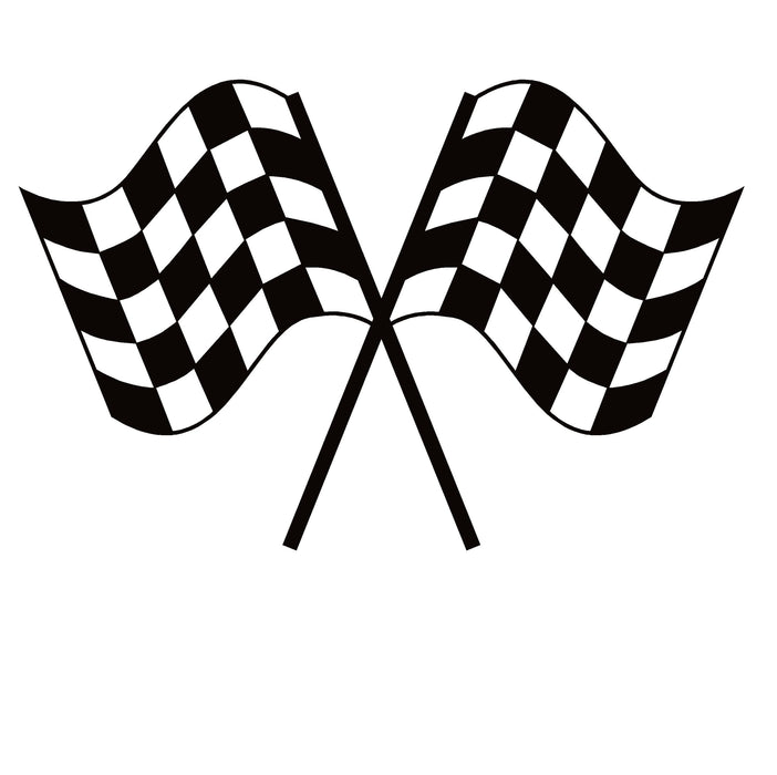 Racing Checker Flags Decal – Racing Checker Flags Sticker – 7170