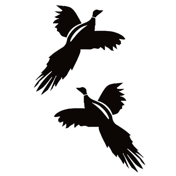 Two Pheasants Flying Window Decal- Two Pheasants Flying Window Sticker – 7190