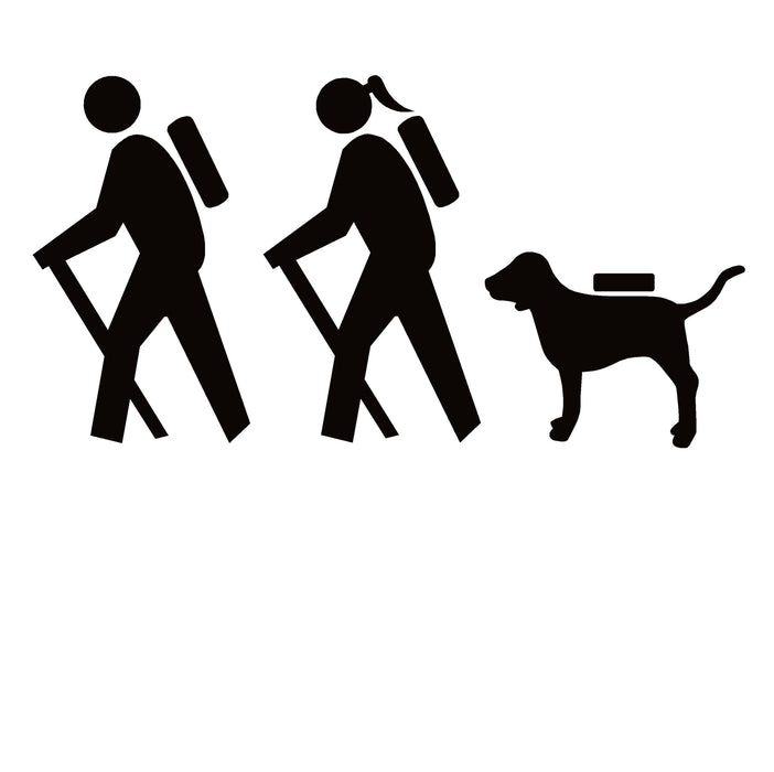 Man Woman and Dog Hiking Decal – Man Woman and Dog Hiking Sticker – 7201