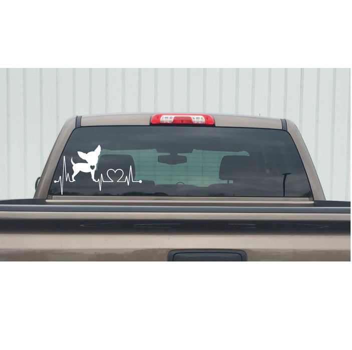 Chihuahua Dog Heartbeat Lifeline Decal Sticker – 7212