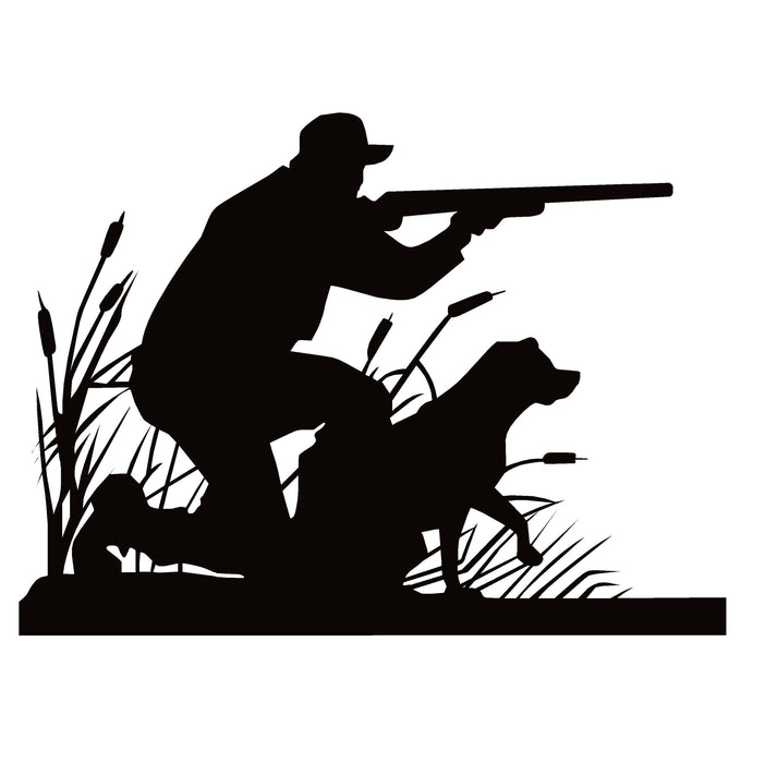 Hunter with Dog Window Decal- Hunter with Dog Window Sticker – 7216