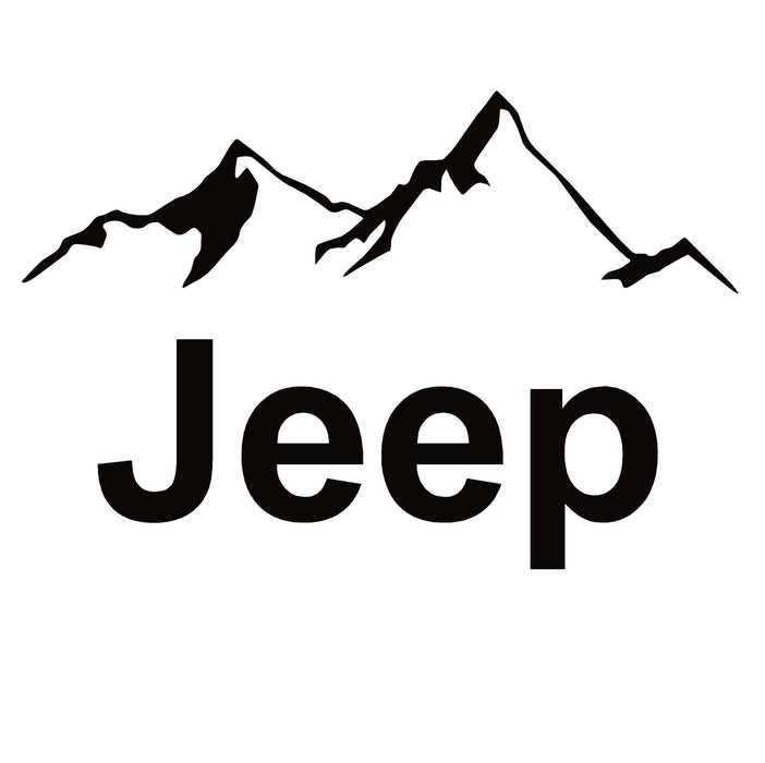 Jeep Mountain Window Decal -Jeep Mountain Window Sticker – 7234