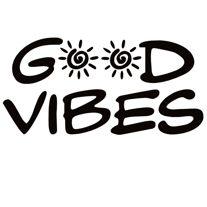 GOOD VIBES Window Decal – GOOD VIBES Window Sticker – 7274