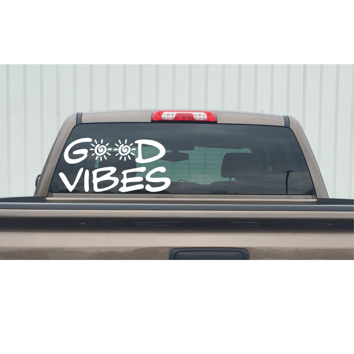 GOOD VIBES Window Decal – GOOD VIBES Window Sticker – 7274