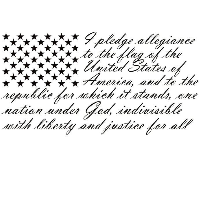 Pledge of Allegiance, Flag Window Decal – Pledge of Allegiance Flag Sticker – 7281