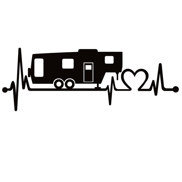 5th Wheel Camper Love Heartbeat Lifeline Decal – 5th Wheel Camper Love Heartbeat Lifeline Sticker – 7282